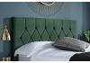 4ft Small Double Loxey Velvet velour Green fabric bed frame 6